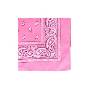 Bandana - roze - boeren zakdoek - dames/heren - vierkant - cowboy verkleedkleding