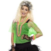 Visnet verkleed top neon groen Visnet verkleed top neon groen