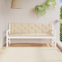 VidaXL Tuinbankkussens 2 st 180x50x7 cm oxford stof beige VidaXL Tuinbankkussens 2 st 180x50x7 cm oxford stof beige