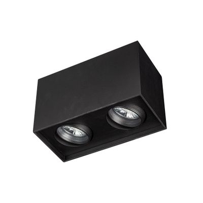 BM100-17 Opbouwarmatuur dubbel Zwart