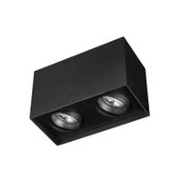 BM100-17 Opbouwarmatuur dubbel Zwart