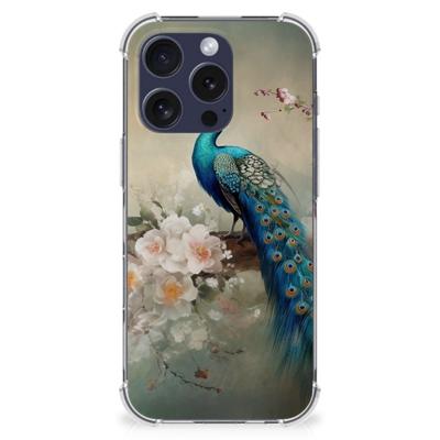 Case Anti-shock voor iPhone 16 Pro Max Vintage Pauwen