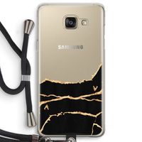 Gouden marmer: Samsung Galaxy A5 (2016) Transparant Hoesje met koord