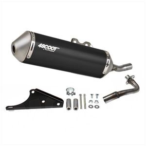 Tecnigas Uitlaat 4scoot black | piaggio / vespa 4t 2v