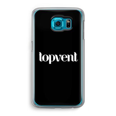Topvent Zwart: Samsung Galaxy S6 Transparant Hoesje