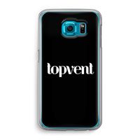 Topvent Zwart: Samsung Galaxy S6 Transparant Hoesje