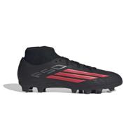 adidas F50 Club Mid Gras / Voetbalschoenen (MG) Kids Zwart Rood Donkergrijs