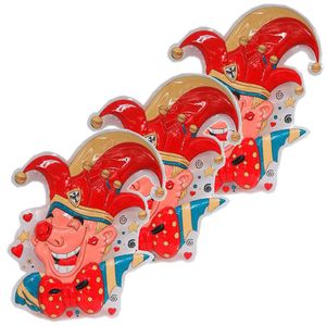 3x Prins Carnaval wanddecoratie