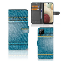 Samsung Galaxy A12 Wallet Case met Pasjes Jeans - thumbnail