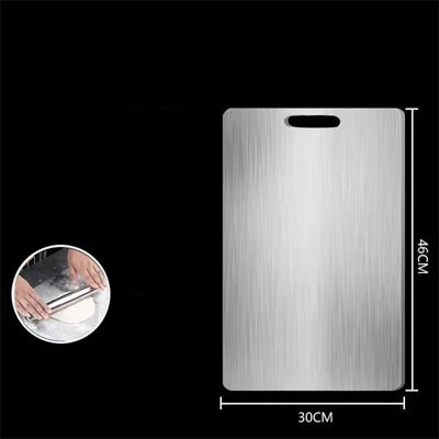 SteelSlice - Dubbelzijdige Titanium Snijplank van 316 Roestvrij Staal