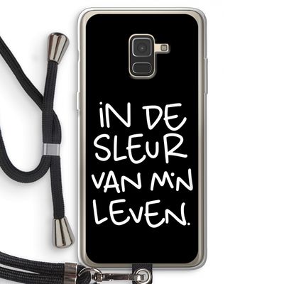De Sleur: Samsung Galaxy A8 (2018) Transparant Hoesje met koord