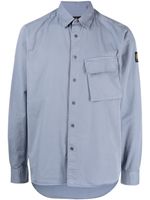 Belstaff chemise boutonnée à patch logo - Bleu - thumbnail