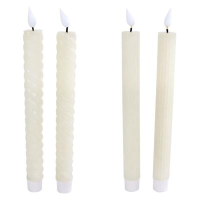 LED Kaarsen Moving Light + Timer 2 Stuks Ivoor Assorti