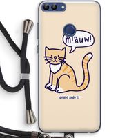 Miauw: Huawei P Smart (2018) Transparant Hoesje met koord