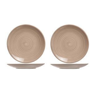 4x stuks ontbijt/dessert bordjes Turbolino beige/bruin 22 cm