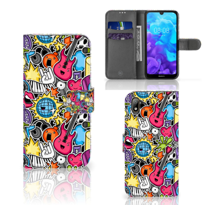 Huawei Y5 (2019) | Wallet Case | met Pasjes | Punk Rock