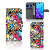Huawei Y5 (2019) | Wallet Case | met Pasjes | Punk Rock Huawei Y5 (2019) | Wallet Case | met Pasjes | Punk Rock
