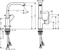 Hansgrohe Metris Wastafelkraan Zonder Waste Chroom - thumbnail