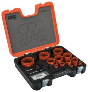 Bahco Sandflex® Bi-metalen gatzagenset | voor metaal en houtsoorten | 16 mm - 83 mm - 18-delig - 3834-SET-152