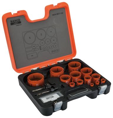 Bahco Sandflex® Bi-metalen gatzagenset | voor metaal en houtsoorten | 16 mm - 83 mm - 18-delig - 3834-SET-152