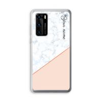 Marmer in stijl: Huawei P40 Transparant Hoesje