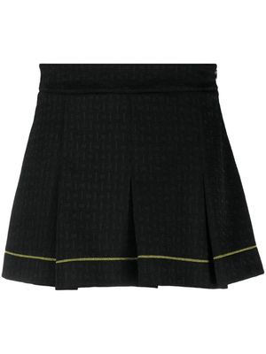 GANNI minijupe à design plissé - Noir