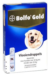Bolfo Gold Hond 250 10-25kg - 2 pip
