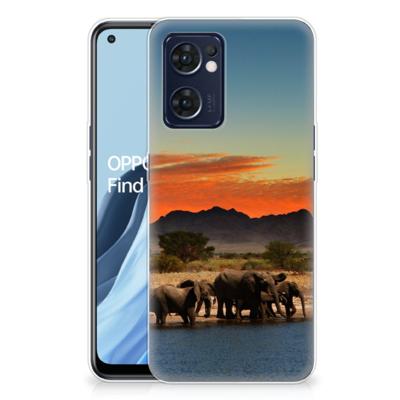 OPPO Reno 7 5G | Find X5 Lite | TPU Hoesje | Olifanten