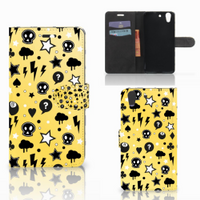Telefoonhoesje met Naam Huawei Y6 II | Honor 5A Punk Geel - thumbnail