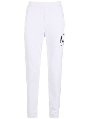 Armani Exchange pantalon de jogging à logo brodé - Blanc Armani Exchange pantalon de jogging à logo brodé - Blanc