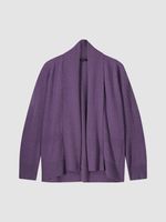 Open cashmere open sjaalkraag vest met zakken