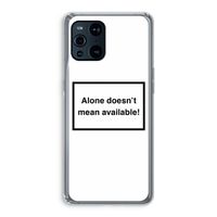 Alone: Oppo Find X3 Transparant Hoesje