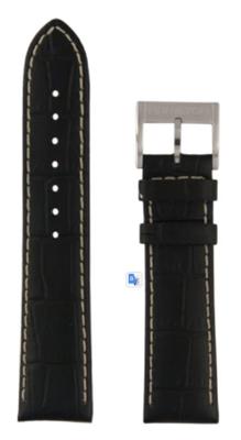 Horlogeband Hamilton H690364102 / Jazzmaster Leder Zwart 22mm