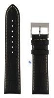 Horlogeband Hamilton H690364102 / Jazzmaster Leder Zwart 22mm