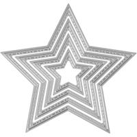 Creativ Company Stans- en embossing mallen, sterren, d 3,5-11,5 cm, 1 stuk