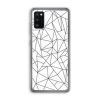 Geometrische lijnen zwart: Samsung Galaxy A41 Transparant Hoesje