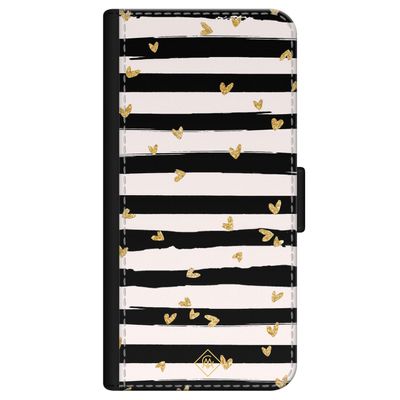 iPhone 12 mini flipcase - Hart streepjes