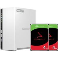 NAS Starterkit QNAP TS-233 + 2x 4TB Seagate Ironwolf