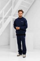 Equalité Fluffy Knit Trainingspak Heren Donkerblauw - Maat XS - Kleur: DonkerblauwWit | Soccerfanshop
