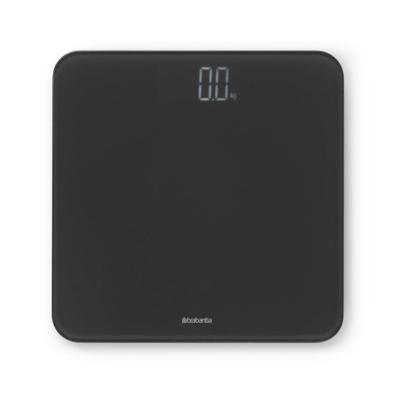 Brabantia ReNew Personenweegschaal - tot 180kg - batterijen - donker grijs 280122