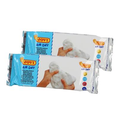 Zelfdrogende kinder klei - 4x - wit - 500 gram - Boetseerklei