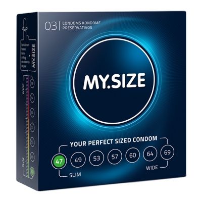 My Size - Natural Latex Condom 47 Width 3 St.