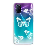 White butterfly: Oppo A72 Transparant Hoesje