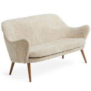 Warm Nordic Dwell 2-zits bank Sheepskin moonlight