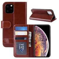 iPhone 11 Pro Max Wallet Case met Magnetische Sluiting - Bruin