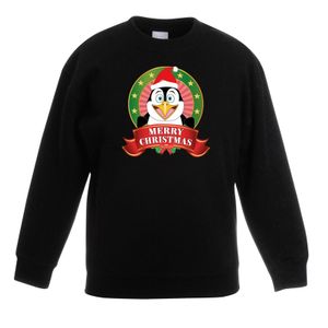 Kersttrui met pinguin zwart voor jongens en meisjes 14-15 jaar (170/176)  -