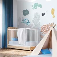 Panoramisch Behang Sealife - 300x285cm Rol Blauw