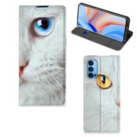 OPPO Reno4 Pro 5G | Hoesje maken | Witte Kat