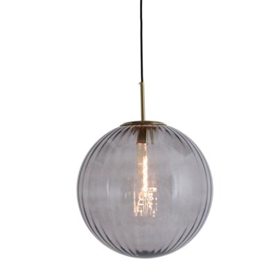 Hanglamp Magdala lichtgrijs + goud L