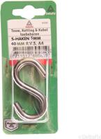S-haak 5x40mm rvs 3st - Deltafix